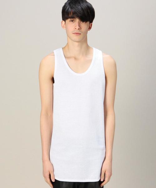 MONKEY TIME（モンキータイム）の「＜monkey time＞ メッシュ ロング タンクトップ：◆（タンクトップ・メンズ・ホワイト/ブラック・MEDIUM/LARGE）」の11枚目の写真