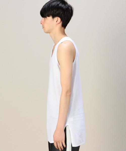 MONKEY TIME（モンキータイム）の「＜monkey time＞ メッシュ ロング タンクトップ：◆（タンクトップ・メンズ・ホワイト/ブラック・MEDIUM/LARGE）」の12枚目の写真
