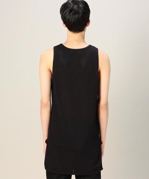 MONKEY TIME（モンキータイム）の「＜monkey time＞ メッシュ ロング タンクトップ：◆（タンクトップ・メンズ・ホワイト/ブラック・MEDIUM/LARGE）」の9枚目の写真