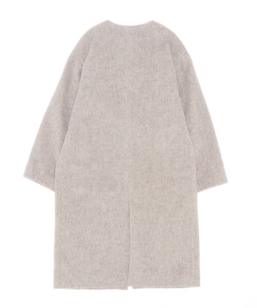 Gready Brilliant（グレディブリリアン）の「Ｗシャギーノーカラーコート（ノーカラーコート・レディース・グレイッシュベージュ/サックスブルー/ネイビー・38）」の11枚目の写真