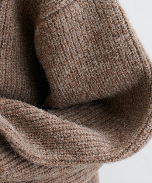 PUAL CE CIN（ピュアルセシン）の「ボリュームスリーブシャギーニット（ニット/セーター・レディース・ブラウン/チャコールグレー・FREE）」の13枚目の写真