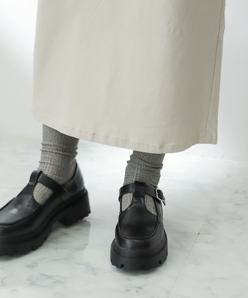 SENSE OF PLACE by URBAN RESEARCH（センスオブプレイスバイアーバンリサーチ）の「Tストラップボリュームソールシューズ（その他シューズ・レディース・アイボリー/ダークブラウン/ブラック・SMALL/MEDIUM/LARGE）」の14枚目の写真