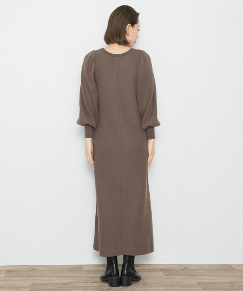URBAN RESEARCH Sonny Label（アーバンリサーチサニーレーベル）の「パフスリーブ起毛ワッフルカットワンピース（ワンピース・レディース・ブラック/モカ/グレー系その他・FREE）」の19枚目の写真