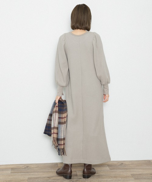 URBAN RESEARCH Sonny Label（アーバンリサーチサニーレーベル）の「パフスリーブ起毛ワッフルカットワンピース（ワンピース・レディース・ブラック/モカ/グレー系その他・FREE）」の12枚目の写真