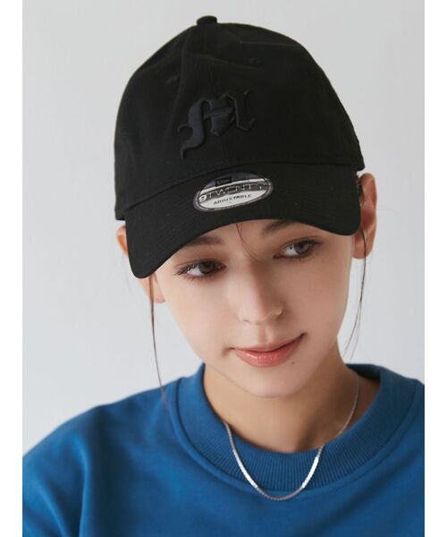 ルセラフィム MURUA キャップ ブラック 帽子 NEW ERA キャップ 帽子 「MURUA×NEW ERA」mu LOGO CAP