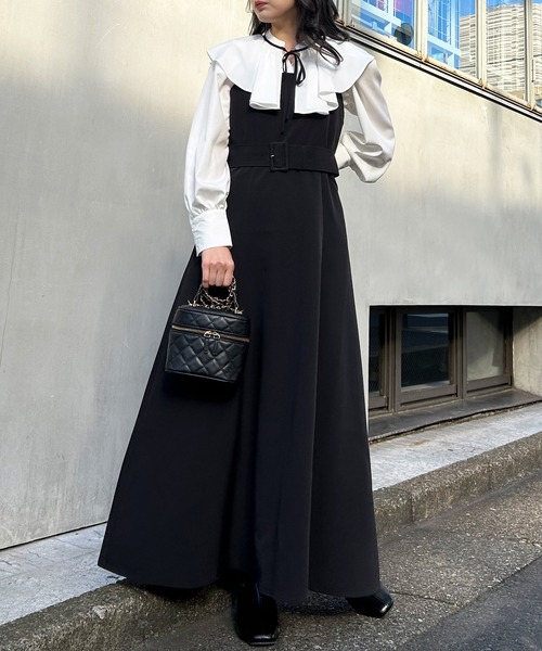 INGNI（イング）の「フリルカラーリボンブラウス（シャツ/ブラウス・レディース・ホワイト×ブラック/ブラック/オフホワイト/ホワイト系6・M）」の14枚目の写真