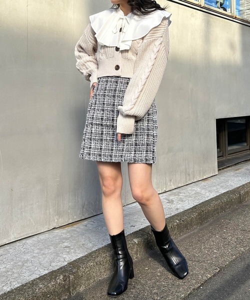 INGNI（イング）の「フリルカラーリボンブラウス（シャツ/ブラウス・レディース・ホワイト×ブラック/ブラック/オフホワイト/ホワイト系6・M）」の18枚目の写真