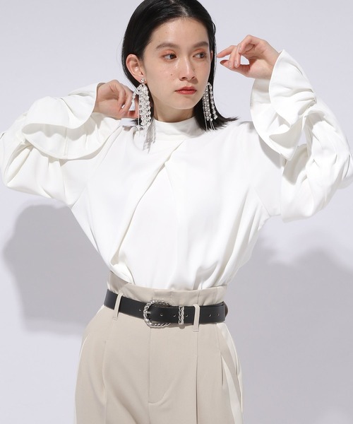 HARE（ハレ）の「2WAYソデタックシャツ(HARE)（シャツ/ブラウス・レディース・ホワイト/ブラック・FREE）」の21枚目の写真