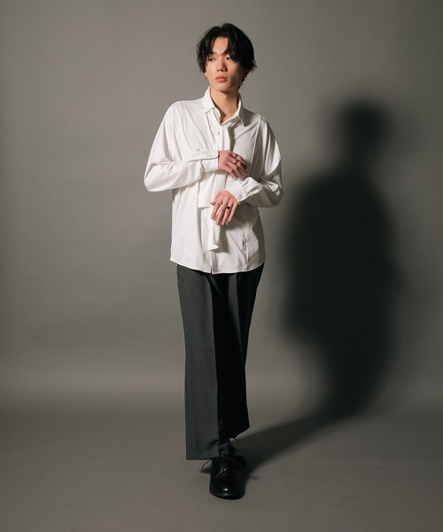 UNIIT（ユニット）の「【UNIIT/ユニット】 ワイドシルエット 　ワイドパンツ　センタープレス　イージーパンツ 韓国ファッション モードファッション キレイ目　ウエストゴム（その他パンツ・メンズ・ベージュ/ブラック/チャコールグレー・SMALL/X-LARGE/MEDIUM/LARGE）」の19枚目の写真