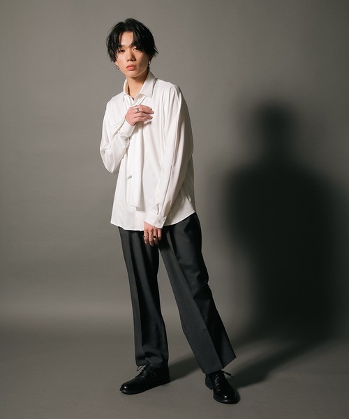 UNIIT（ユニット）の「【UNIIT/ユニット】 ワイドシルエット 　ワイドパンツ　センタープレス　イージーパンツ 韓国ファッション モードファッション キレイ目　ウエストゴム（その他パンツ・メンズ・ベージュ/ブラック/チャコールグレー・SMALL/X-LARGE/MEDIUM/LARGE）」の20枚目の写真