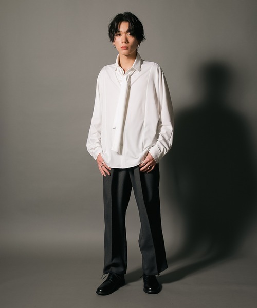 UNIIT（ユニット）の「【UNIIT/ユニット】 ワイドシルエット 　ワイドパンツ　センタープレス　イージーパンツ 韓国ファッション モードファッション キレイ目　ウエストゴム（その他パンツ・メンズ・ベージュ/ブラック/チャコールグレー・SMALL/X-LARGE/MEDIUM/LARGE）」の21枚目の写真