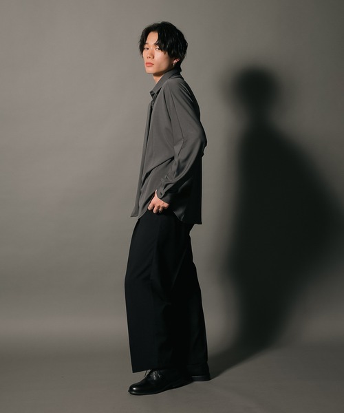 UNIIT（ユニット）の「【UNIIT/ユニット】 ワイドシルエット 　ワイドパンツ　センタープレス　イージーパンツ 韓国ファッション モードファッション キレイ目　ウエストゴム（その他パンツ・メンズ・ベージュ/ブラック/チャコールグレー・SMALL/X-LARGE/MEDIUM/LARGE）」の7枚目の写真