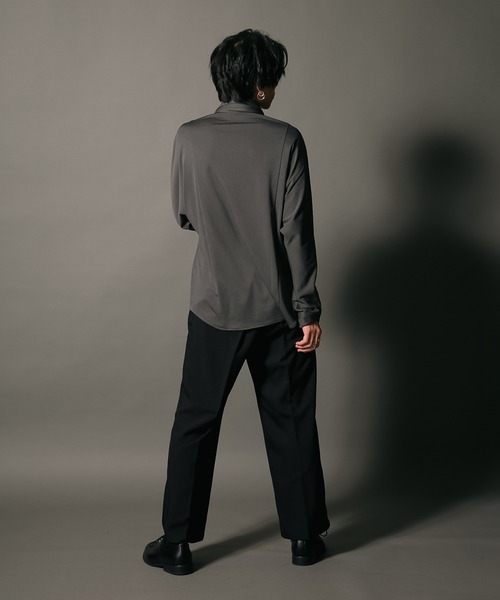 UNIIT（ユニット）の「【UNIIT/ユニット】 ワイドシルエット 　ワイドパンツ　センタープレス　イージーパンツ 韓国ファッション モードファッション キレイ目　ウエストゴム（その他パンツ・メンズ・ベージュ/ブラック/チャコールグレー・SMALL/X-LARGE/MEDIUM/LARGE）」の9枚目の写真