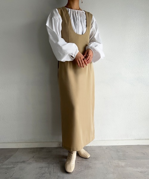 JUNOAH（ジュノア）の「Uネックジャンパースカート（ジャンパー