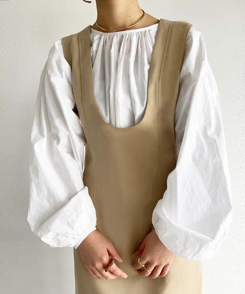 JUNOAH（ジュノア）の「Uネックジャンパースカート（ジャンパー