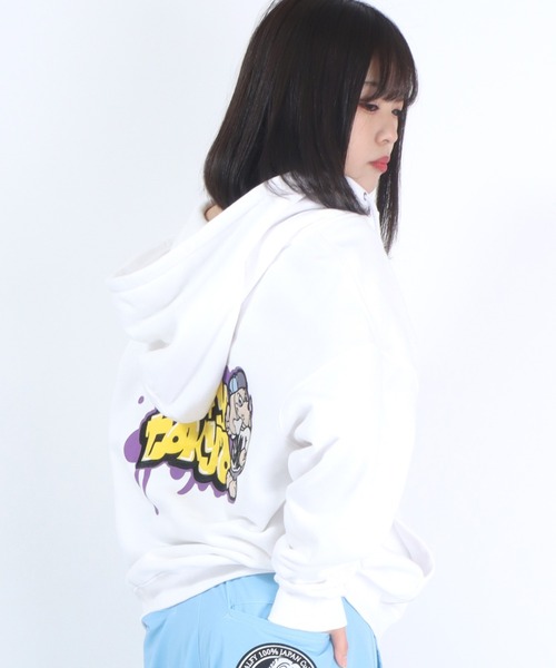 恵*山様 ガルフィー わんわん落書き フルジップパーカー GALFY ガルフィー ピッカピカのダブモコパーカー ブルゾン L