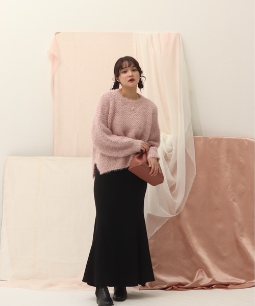 muguet（ミュゲ）の「glitter loose knit（ニット/セーター）」 - WEAR