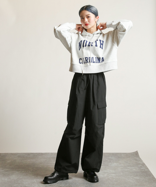 JOINT WORKS（ジョイントワークス）の「スーパーワイドカーゴパンツ（カーゴパンツ・レディース・ホワイト/ブラック/カーキ・SMALL/MEDIUM）」の7枚目の写真