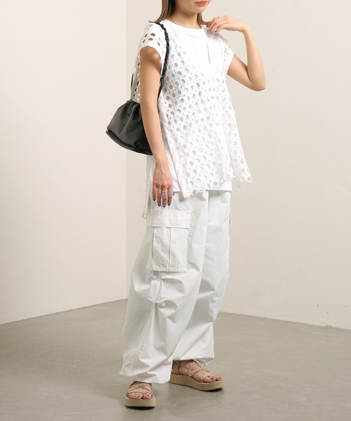 JOINT WORKS（ジョイントワークス）の「スーパーワイドカーゴパンツ（カーゴパンツ・レディース・ホワイト/ブラック/カーキ・SMALL/MEDIUM）」の15枚目の写真