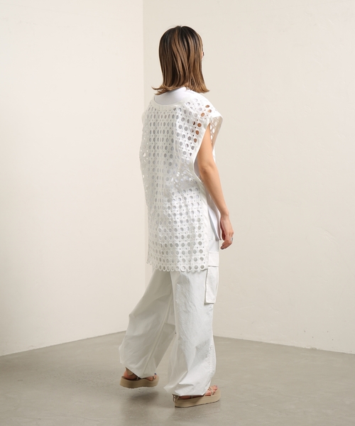 JOINT WORKS（ジョイントワークス）の「スーパーワイドカーゴパンツ（カーゴパンツ・レディース・ホワイト/ブラック/カーキ・SMALL/MEDIUM）」の16枚目の写真