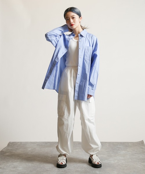 JOINT WORKS（ジョイントワークス）の「スーパーワイドカーゴパンツ（カーゴパンツ・レディース・ホワイト/ブラック/カーキ・SMALL/MEDIUM）」の19枚目の写真