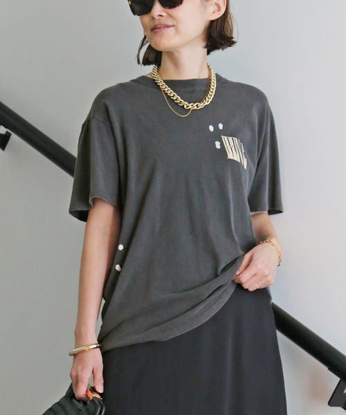 Anine Bing（アニー ビング）の「【ANINE BING / アニン ビン】 LILI BING Tシャツ（Tシャツ/カットソー・レディース・チャコールグレー・FREE）」の2枚目の写真