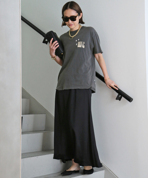 Anine Bing（アニー ビング）の「【ANINE BING / アニン ビン】 LILI BING Tシャツ（Tシャツ/カットソー・レディース・チャコールグレー・FREE）」の4枚目の写真