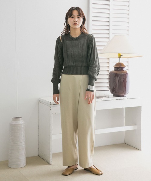 KBF(ケイビーエフ)の「ルーズボトムアシメパンツ(その他パンツ・レディース・ベージュ/ネイビー/カーキ・ONE)」の22枚目の写真