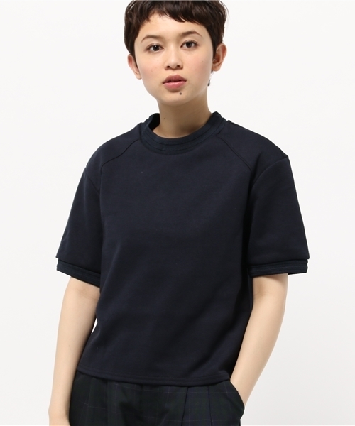 CIAOPANIC(チャオパニック)の「【Ciaopanic】 タックリブ半袖PO(Tシャツ/カットソー・レディース・ホワイト/ネイビー/ブラック/グレー・FREE)」の4枚目の写真
