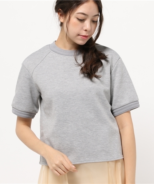 CIAOPANIC(チャオパニック)の「【Ciaopanic】 タックリブ半袖PO(Tシャツ/カットソー・レディース・ホワイト/ネイビー/ブラック/グレー・FREE)」の3枚目の写真