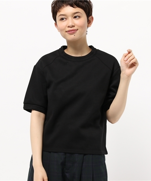 CIAOPANIC(チャオパニック)の「【Ciaopanic】 タックリブ半袖PO(Tシャツ/カットソー・レディース・ホワイト/ネイビー/ブラック/グレー・FREE)」の1枚目の写真