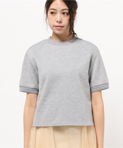 CIAOPANIC(チャオパニック)の「【Ciaopanic】 タックリブ半袖PO(Tシャツ/カットソー・レディース・ホワイト/ネイビー/ブラック/グレー・FREE)」の7枚目の写真