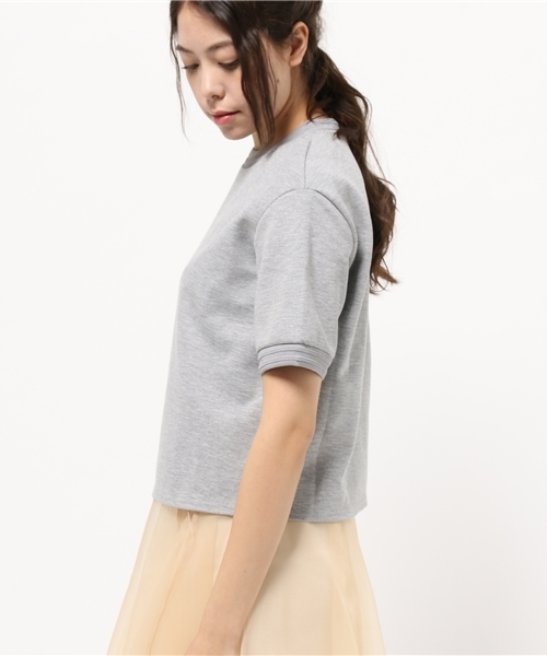 CIAOPANIC(チャオパニック)の「【Ciaopanic】 タックリブ半袖PO(Tシャツ/カットソー・レディース・ホワイト/ネイビー/ブラック/グレー・FREE)」の8枚目の写真