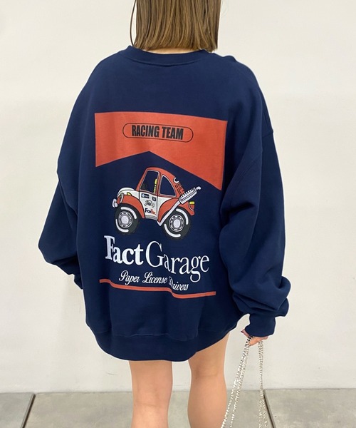 WHO'S WHO gallery(フーズフーギャラリー)の「COOPER FACT RACING TEAMスウェット(スウェット・レディース・アッシュグレー/ホワイト/ブラック/ネイビー・FREE)」の4枚目の写真