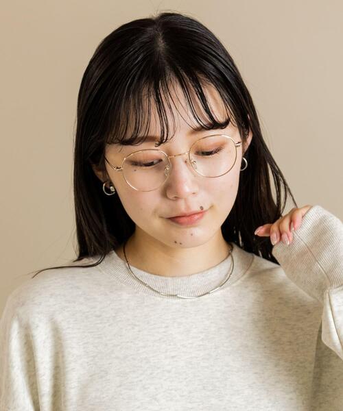 SMELLY（スメリー）の「スリムメタルダテメガネ（メガネ・レディース・シルバー/ゴールド・-）」の2枚目の写真