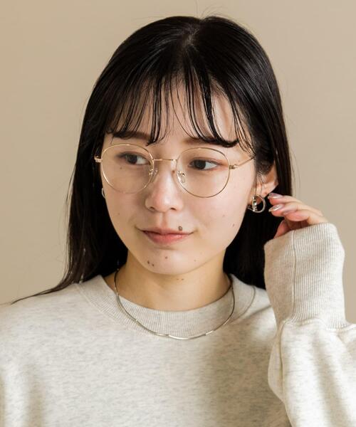 SMELLY（スメリー）の「スリムメタルダテメガネ（メガネ・レディース・シルバー/ゴールド・-）」の3枚目の写真