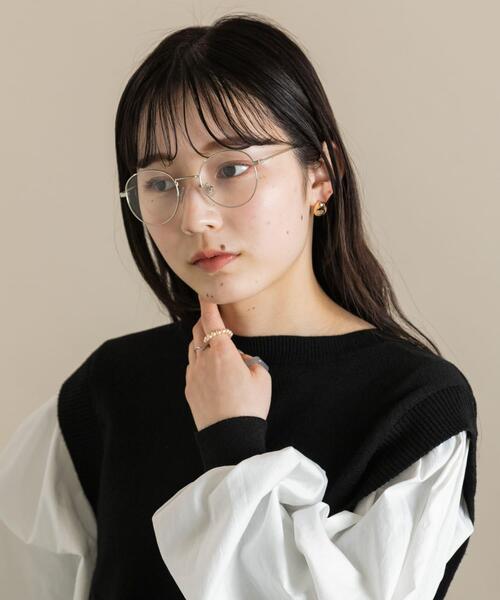 SMELLY（スメリー）の「スリムメタルダテメガネ（メガネ・レディース・シルバー/ゴールド・-）」の8枚目の写真