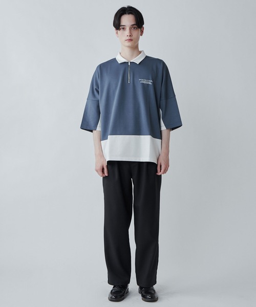 LUCY（ルーシー）の「LUCY/ドルマンポンチ ハーフジップ半袖T（T