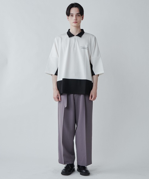 LUCY(ルーシー)の「LUCY/ドルマンポンチ ハーフジップ半袖T(Tシャツ/カットソー・メンズ・ブルー/ホワイト・MEDIUM/LARGE)」の17枚目の写真