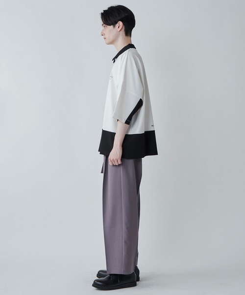 LUCY(ルーシー)の「LUCY/ドルマンポンチ ハーフジップ半袖T(Tシャツ/カットソー・メンズ・ブルー/ホワイト・MEDIUM/LARGE)」の8枚目の写真