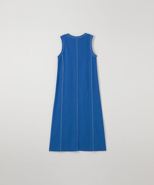 CITEN（シテン）の「＜CITEN＞ステッチデザイン ノースリーブ ワンピース（ワンピース・レディース・コバルトブルー/ダークブラウン/ブラック・FREE）」の5枚目の写真