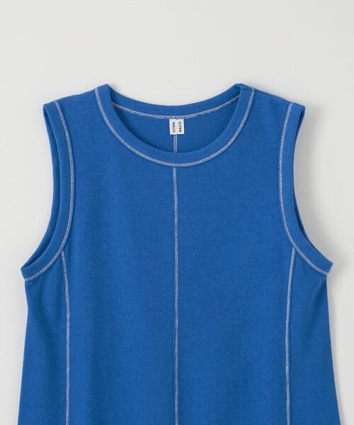 CITEN（シテン）の「＜CITEN＞ステッチデザイン ノースリーブ ワンピース（ワンピース・レディース・コバルトブルー/ダークブラウン/ブラック・FREE）」の6枚目の写真