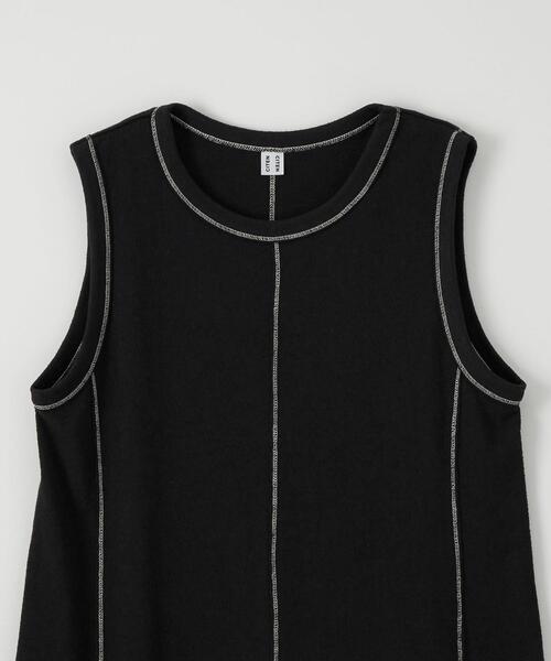 CITEN（シテン）の「＜CITEN＞ステッチデザイン ノースリーブ ワンピース（ワンピース・レディース・コバルトブルー/ダークブラウン/ブラック・FREE）」の11枚目の写真