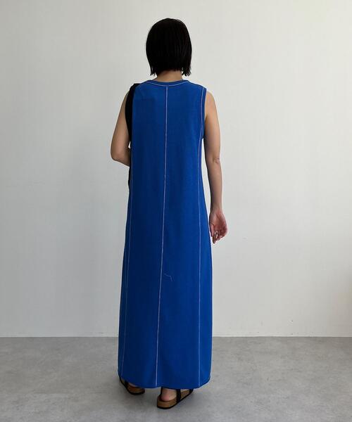 CITEN（シテン）の「＜CITEN＞ステッチデザイン ノースリーブ ワンピース（ワンピース・レディース・コバルトブルー/ダークブラウン/ブラック・FREE）」の20枚目の写真