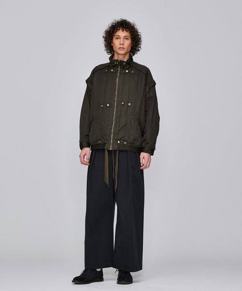 Iroquois（イロコイ）の「IROQUOIS イロコイ / HIGH COUNT RUBBER CLOTH WIDE CHINOS ハイカウントラバークロスワイドチノパンツ / 477201（チノパンツ・メンズ・モカ/ブラック・1/2/3）」の8枚目の写真