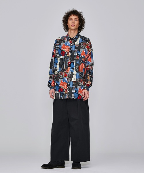 Iroquois（イロコイ）の「IROQUOIS イロコイ / HIGH COUNT RUBBER CLOTH WIDE CHINOS ハイカウントラバークロスワイドチノパンツ / 477201（チノパンツ・メンズ・モカ/ブラック・1/2/3）」の15枚目の写真