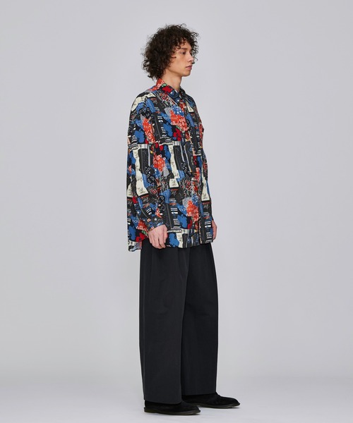 Iroquois（イロコイ）の「IROQUOIS イロコイ / HIGH COUNT RUBBER CLOTH WIDE CHINOS ハイカウントラバークロスワイドチノパンツ / 477201（チノパンツ・メンズ・モカ/ブラック・1/2/3）」の3枚目の写真