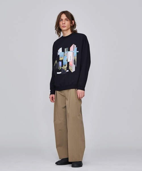 Iroquois（イロコイ）の「IROQUOIS イロコイ / HIGH COUNT RUBBER CLOTH WIDE CHINOS ハイカウントラバークロスワイドチノパンツ / 477201（チノパンツ・メンズ・モカ/ブラック・1/2/3）」の5枚目の写真