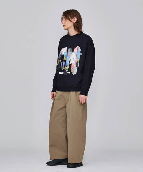 Iroquois（イロコイ）の「IROQUOIS イロコイ / HIGH COUNT RUBBER CLOTH WIDE CHINOS ハイカウントラバークロスワイドチノパンツ / 477201（チノパンツ・メンズ・モカ/ブラック・1/2/3）」の12枚目の写真