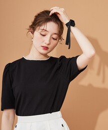couture brooch | TCポンチNeck Fake Pearl(Tシャツ/カットソー)